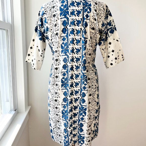 vintage 60s block print kaftan - Picture 10 of 10